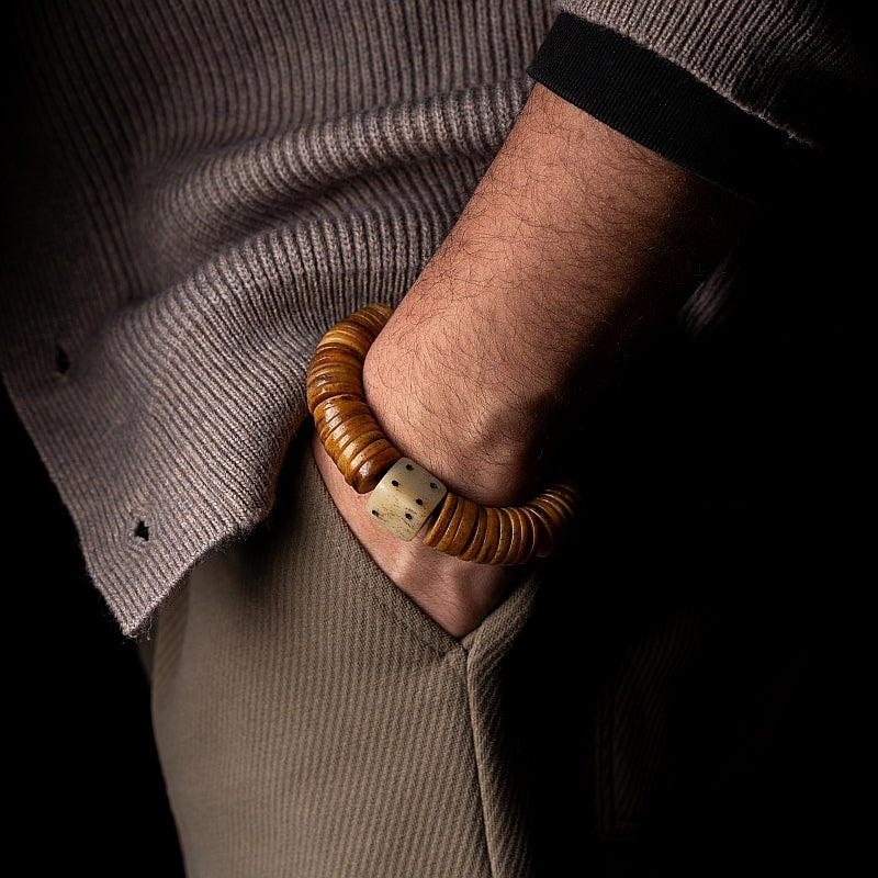 Kailashforce Timeless Tibetan Aged Yak Bone Single Loop Mala Where Earth’s Memory Meets Soul’s Journey