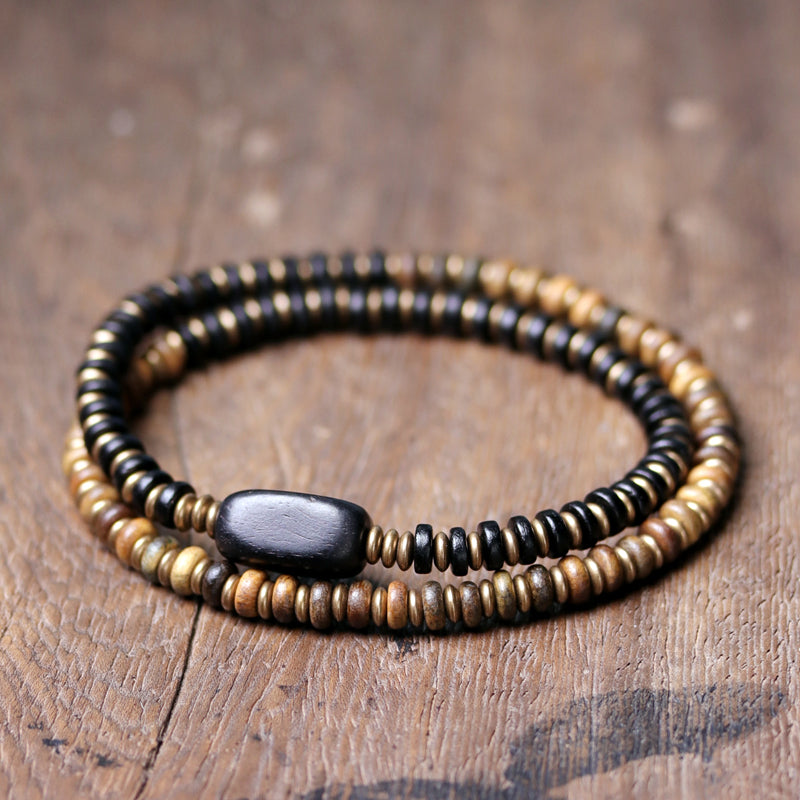 Kailashforce Artisanal Copper Wood Blended Black Sandalwood Bracelet Vintage Elegance Meets Modern Trend