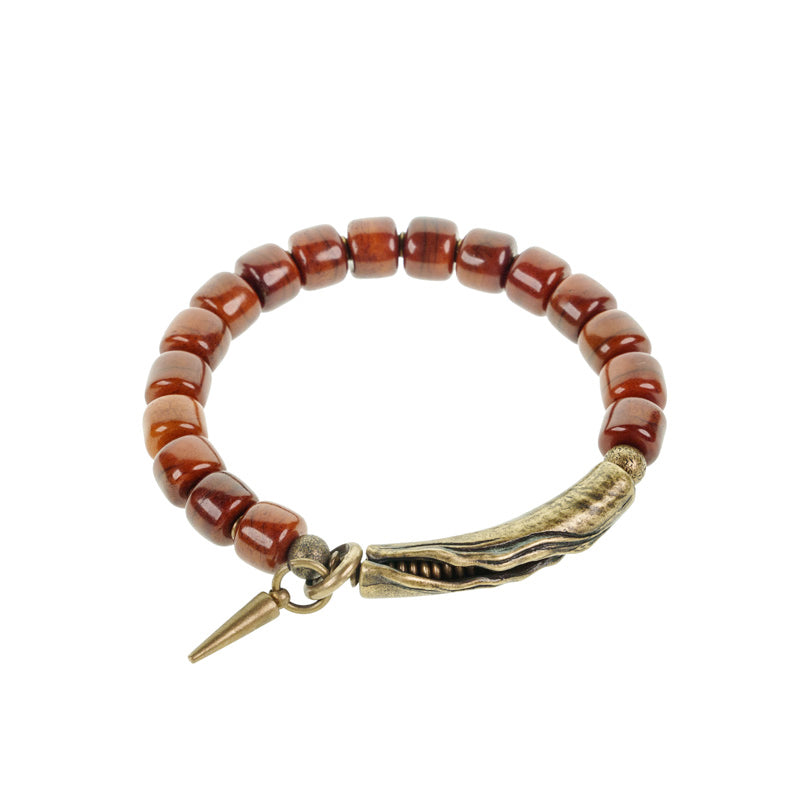 Kailashforce Artisanal Cow Bone Metal Handmade Bracelet Vintage Playful Beaded Jewelry