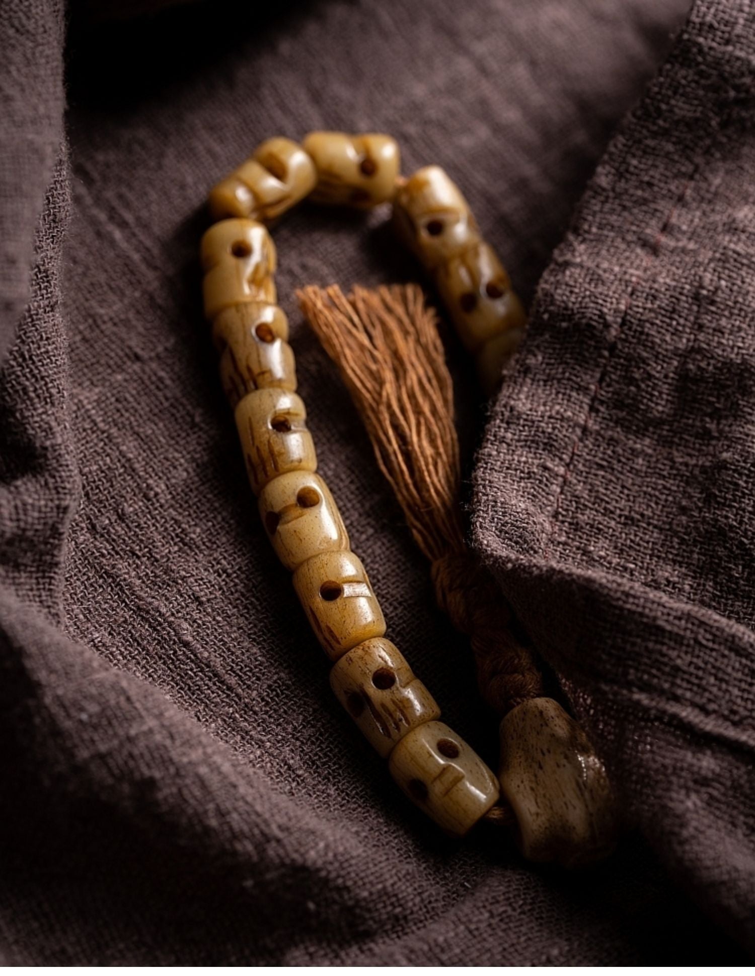 Kailashforce Eternal Yak Bone Skull Mala Where Death’s Whisper Meets Timeless Grace