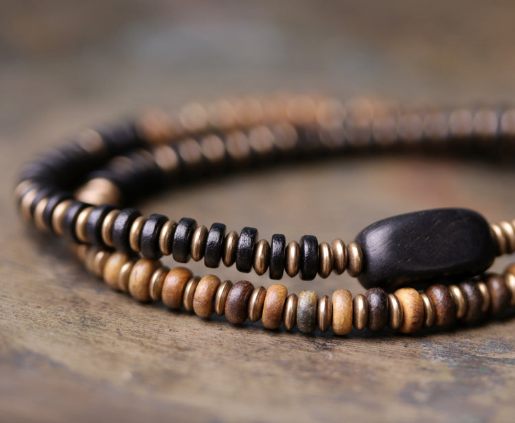 Kailashforce Artisanal Copper Wood Blended Black Sandalwood Bracelet Vintage Elegance Meets Modern Trend