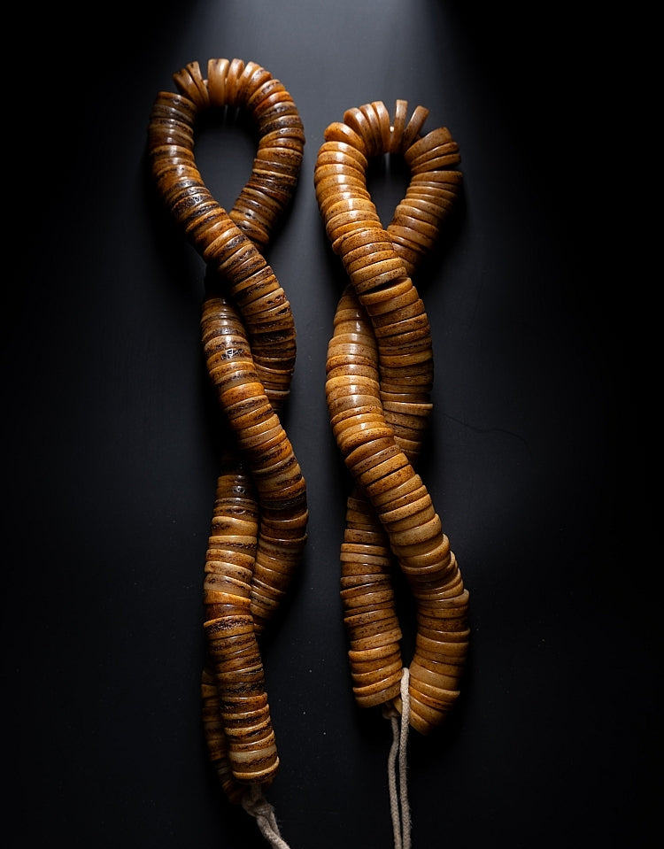 Kailashforce Timeless Tibetan Aged Yak Bone Single Loop Mala Where Earth’s Memory Meets Soul’s Journey