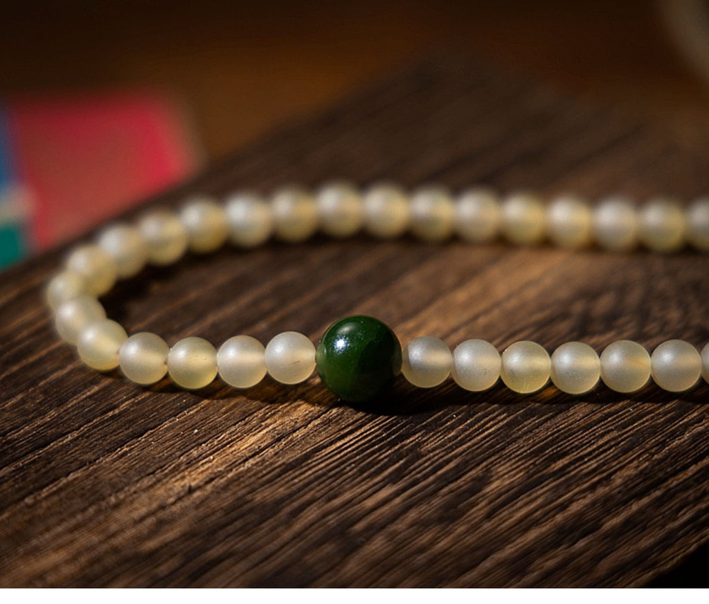 Kailashforce Original Minimalist Tibetan Inspired 108 Bead Natural Tibet Yak Horn Birthstone Buddha Rosary Unisex Spiritual Jewelry for Men or Women