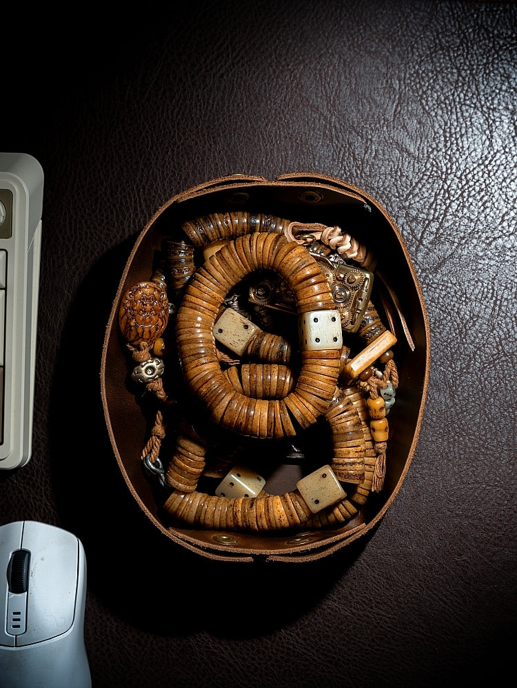 Kailashforce Timeless Tibetan Aged Yak Bone Single Loop Mala Where Earth’s Memory Meets Soul’s Journey